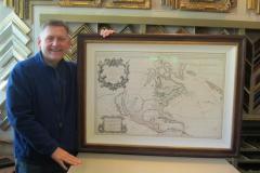 “The framing of my map is simply marvelous! I am always astounded at how your choices of wood and finish and matte enhance the visual presentation of an antique map. Many thanks for your exceptional craftsmanship and artistry.”