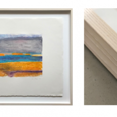 Modern American Abstract Landscape by Wolf Kahn  - This is an early mono print done in 1995. The frame is rubbed ash with butt joint corners.