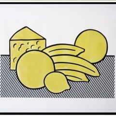 This framing project was for a Roy Lichtenstein lithographic print on paper "Yellow Still Life."